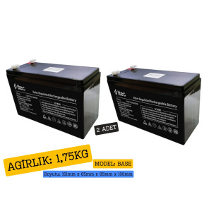 TTEC 12V 7A Base Bakımsız Kuru Akü 2 Adet TTEC 12V 7A Base Bakımsız Kuru Akü 2 Adet